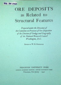 ORE DEPOSITS as Related to Structural Features