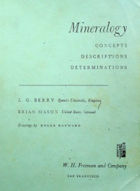 Mineralogy: CONCEPTS, DESCRIPTIONS, DETERMINATIONS