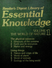 Reader’s Digest Library of Essential Knowledge, THE WORLD OF NATURE VOLUME 1