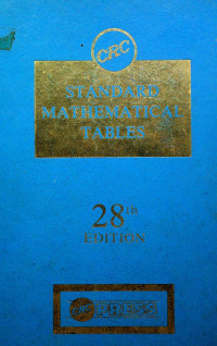 STANDARD  MATHEMATICAL TABLES, 28TH EDITION