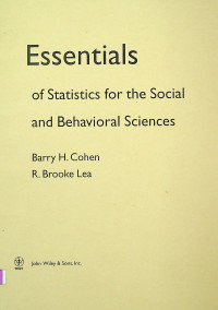 Essentials of Statistics for the Social and Behavioral Sciences