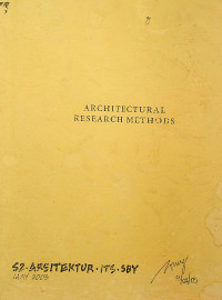 ARCHITECTURAL RESEARCH METHODS