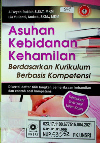 Asuhan Kebidanan Kehamilan Berdasarkan Kurikulum Berbasis Kompetensi