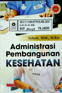 Administrasi Pembangunan KESEHATAN