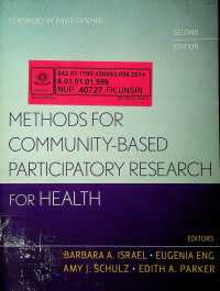 METHODS FOR COMMUNITY-BASED PARTICIPATORY RESEARCH for HEALTH, Second Edition