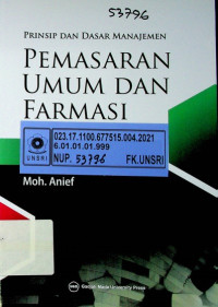 PRINSIP DAN DASAR PEMASARAN UMUM DAN FARMASI