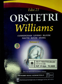 OBSTETRI Williams, Edisi 23 Volume I