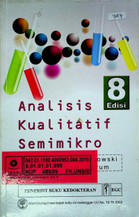 Analisis Kualitatif Semimikro, Edisi 8