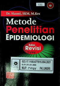 Metodologi Penelitian EPIDEMIOLOGI, Edisi Revisi