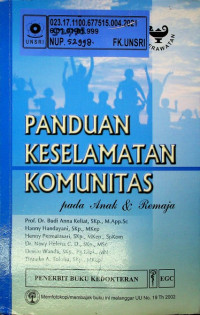 PANDUAN KESELAMATAN KOMUNITAS; pada Anak & Remaja