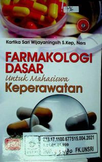 FARMAKOLOGI DASAR untuk mahasiswa Keperawatan