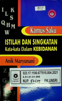 Kamus Saku ISTILAH DAN SINGKATAN Kata- kata Dalam KEBIDANAN