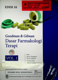 Goodman & Gilman Dasar Farmakologi Terapi Edisi 10 Vol.1