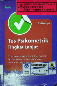 Tes Psikometrik Tingkat Lanjut, Edisi Keempat