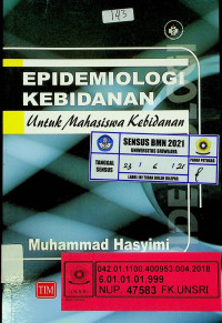 EPIDEMIOLOGI KEBIDANAN: Untuk Mahasiswa Kebidanan