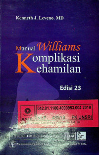 Manual Williams Komplikasi Kehamilan, Edisi 23