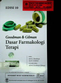 Goodman & Gilman Dasar Farmakologi Terapi, Edisi 10, Vol.2