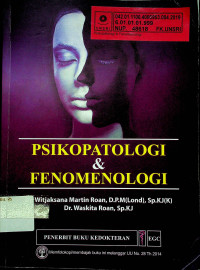 PSIKOPATOLOGI & FENOMENOLOGI