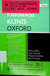 FARMASI KLINIS OXFORD (Oxford Handbook of Clinical Pharmacy)