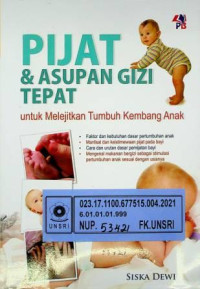 PIJAT & ASUPAN GIZI TEPAT Untuk Melejitkan Tumbuh Kembang Anak