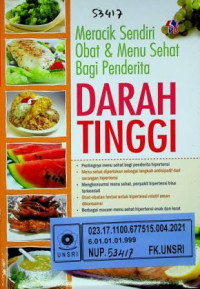 Meracik Sendiri Obat & Menu Sehat Bagi Penderita DARAH TINGGI