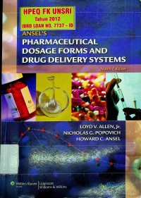 ANSEL'S PHARMACEUTICAL DOSAGE FORMS AND DRUG DELIVERY SYSTEMS