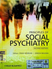 PRINCIPLES OF SOCIAL PSYCHIATRY, SECOND EDITION