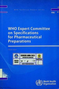 WHO Expert Committee on Specifications for Pharmaceutical Preparations, Fiftieth report