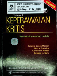 KEPERAWATAN KRITIS; Pendekatan Asuhan Holistik, EDISI 8, Volume 2