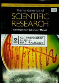 The Fundamentals of SCIENTIFIC RESEARCH  An Introductory Laboratory Manual