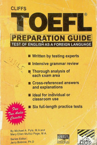 CLIFFS TOEFL PREPARATION GUIDE: TEST OF ENGLISH AS  A FOREIGN LANGUAGE