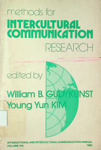 methods for INTERCULTURAL COMMUNICATION RESEARCH, Volume VIII