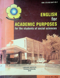 ENGLISH for ACADEMIC PURPOSES for the Students of social sciences