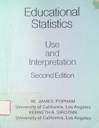 Educational Statistics: Use and Interpretation, Second Edition