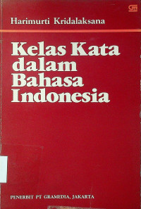 Kelas Kata dalam Bahasa Indonesia