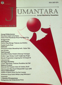 JUMANTARA: Jurnal Manuskrip Nusantara, Vol.3 No.1 Tahun 2012