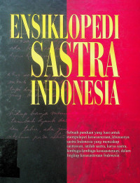 ENSIKLOPEDI SASTRA INDONESIA