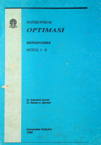 Image of MATERI POKOK OPTIMASI: MATK4313/3SKS/MODUL 1 - 9
