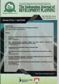 Jurnal Perencanaan Pembangunan: The Indonesian Journal of DEVELOPMENT PLANNING Volume IV No 1- April 2020