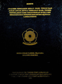 ANALISIS PENGARUH BERAT FEED, TINGGI DAN JARAK ANTAR RIFFLE TERHADAP HASIL PROSES PENGOLAHAN PASIR TIMAH DENGAN SLUICE BOX SEBAGAI SYARAT INDUSTRI SMELTER DALAM SKALA LABORATORIUM.