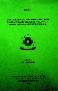 IDENTIFIKASI KELAINAN KONGENITAL PADA BAYI BARU LAHIR DI RSUP DR MOHAMMAD HOESIN PALEMBANG PERIODE 2018-2020