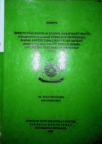 EFEKTIVITAS EKSTRAK ETANOL KULIT KAYU MANIS (Cinnamomum burmannii) TERHADAP PENURUNAN KADAR UREUM PADA TIKUS PUTIH JANTAN (Rattus norvegicus) GALUR WISTAR MODEL UNILATERAL URETERAL OBSTRUCTION (UUO