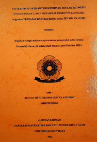 UJI AKTIVITAS ANTIBAKTERI KOMBINASI MINYAK BIJI WIJEN (SESAMUM INDICUM L.) DAN METABOLIT PROBIOTIK LACTOBACILLUS BULGARICUS TERHADAP BAKTERI BACILLUS CEREUS SECARA IN VITRO
