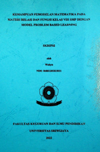 KEMAMPUAN PEMODELAN MATEMATIKA SISWA PADA MATERI RELASI DAN FUNGSI KELAS VIII SMP DENGAN MODEL PROBLEM BASED LEARNING