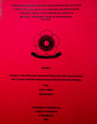 KEBIJAKAN PEMERINTAH MENGANGGARKAN DANA BANTUAN LANGSUNG TUNAI (BLT) DANA DESA DALAM MENGHADAPI PANDEMI CORONA VIRUS DISEASE 2019 (COVID-19) MENURUT PERSPEKTIF HUKUM ADMINISTRASI NEGARA