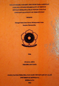 DESAIN MODEL DYNAMIC SPECTRUM PADA JARINGAN FAIR DSL-LTE MULTIPLE QUALITY OF SERVICE DENGAN MEMANFAATKAN FUNGSI UTILITAS CONSTANT ELASTICITY OF SUBSTITUTION