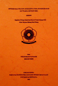 SINTESIS Fe3O4-TiO2 DAN APLIKASINYA PADA FOTODEGRADASI ZAT WARNA METILEN BIRU