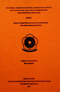 UJI KINERJA MEMBRANE ELECTRODE ASSEMBLY (MEA) DENGAN KATALIS Pd/C PADA LAJU ALIR GAS HIDROGEN DAN SUHU STEK PEMFC BERVARIASI