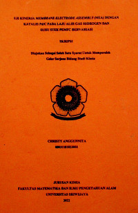 UJI KINERJA MEMBRANE ELECTRODE ASSEMBLY (MEA) DENGAN KATALIS Pd/C PADA LAJU ALIR GAS HIDROGEN DAN SUHU STEK PEMFC BERVARIASI