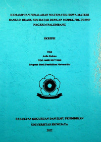 KEMAMPUAN PENALARAN MATEMATIS SISWA MATERI BANGUN RUANG SISI DATAR DENGAN MODEL PBL DI SMP NEGERI 6 PALEMBANG